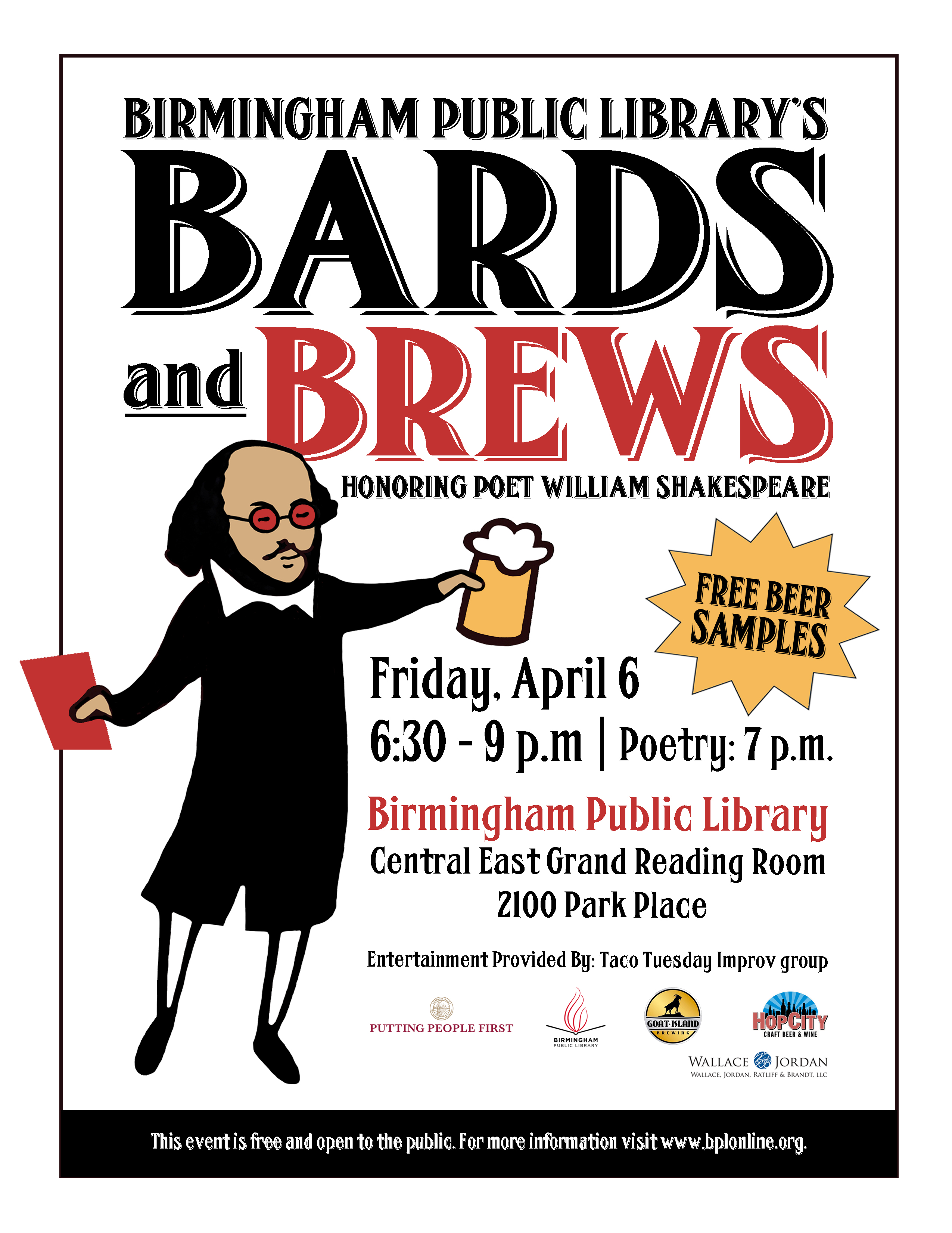 Bards & Brews Open Mic Poetry Event.