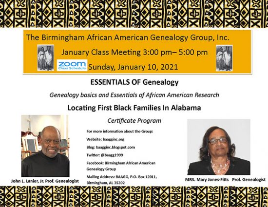 Gallery 2 - The BIRMINGHAM AFRICAN AMERICAN GENEALOGY GROUP monthly meeting for January.