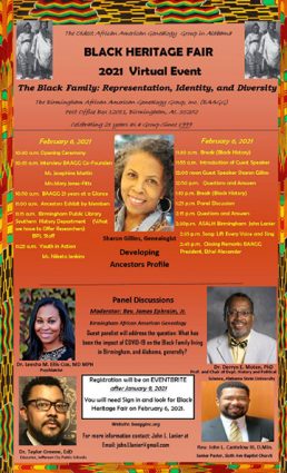 Gallery 2 - BAAGG Meeting for February is the VIRTUAL 21ST ANNUAL BLACK HERITAGE FAIR - 2021