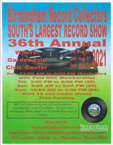 Birmingham Record Collectors 36th Annual Show
