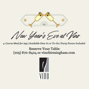 Celebrate New Year’s Eve at Vino Dine-in or To-Go