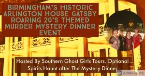 Roaring 20’s Interactive Murder Mystery Dinner Event at Birmingham’s Historic Arlington House
