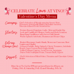 Fall in Love at Vino with a Valentine’s Day Prix Fixe Menu