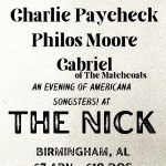 Charlie Paycheck, Philos Moore, and Gabriel from the Matchcoats