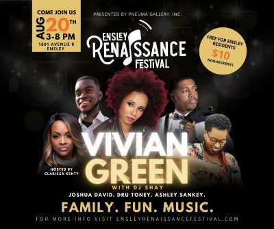 Ensley Renaissance Festival Featuring R&B Recording Artist Vivian Green