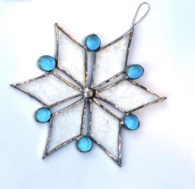 Stained Glass Ornament - Snowflake
