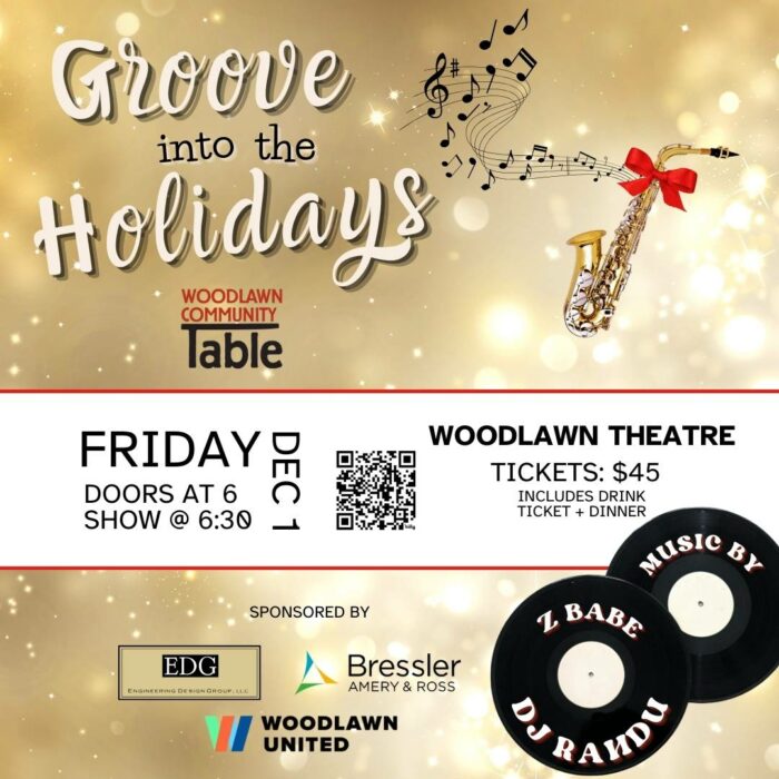 Groove into the Holidays benefitting Woodlawn Community Table