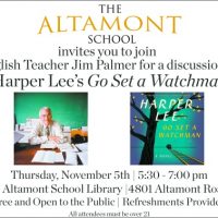 "Go Set a Watchman" Discussion with English Teacher Jim Palmer